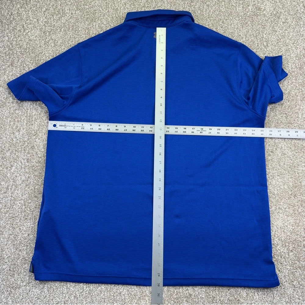Under Armour Men's Performance Blue Polo Shirt Short Sleeve - Picture 6 of 14